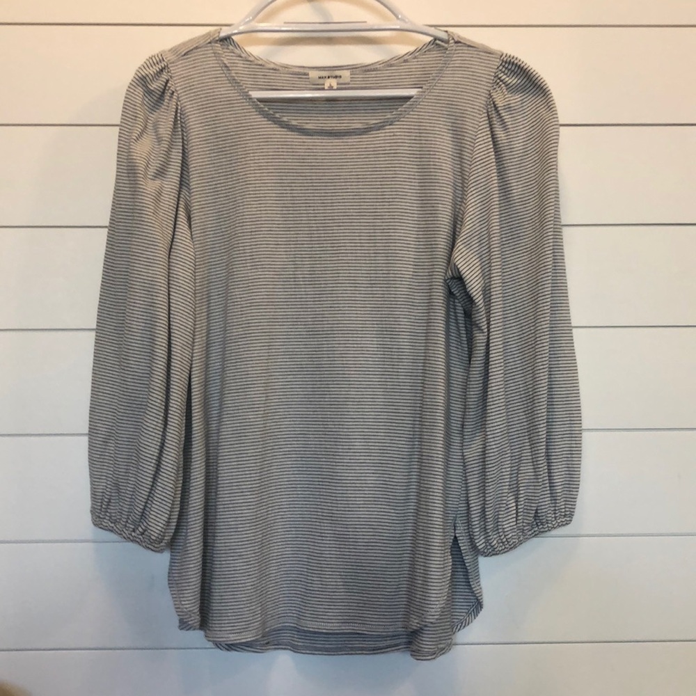 🛍 4 FOR $15🛍 Slouch Sleeve Pinstripe Top